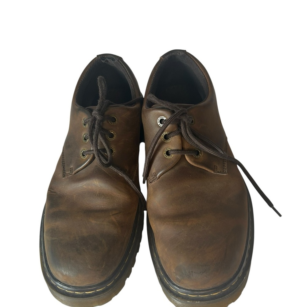 Dr Martens Kent Brown Leather Oxford Shoes Mens 13 Lace Up Work Casual Doc
